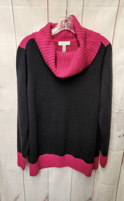 Dressbarn Women's Size 2X Black & Pink Sweater