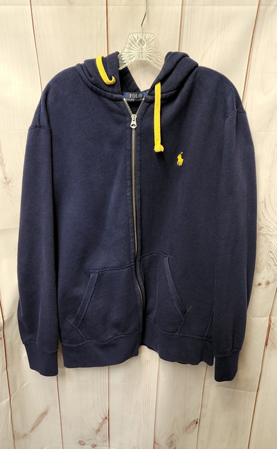 Polo by Ralph Lauren Men's Size XL Navy Full Zip Hooded Sweatshirt