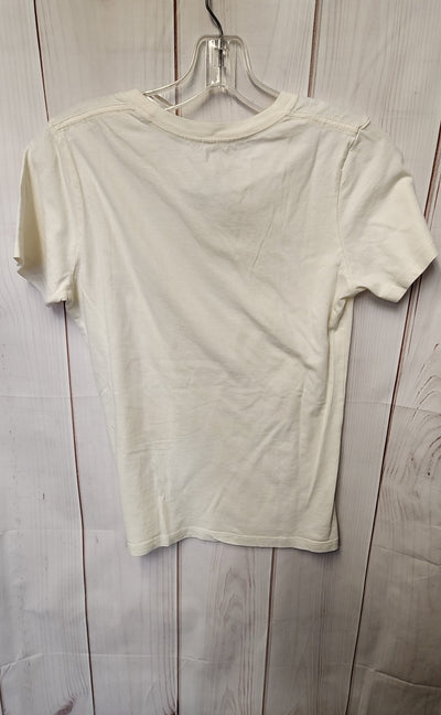 Fifth Sun Women's Size M White Floral Short Sleeve Top
