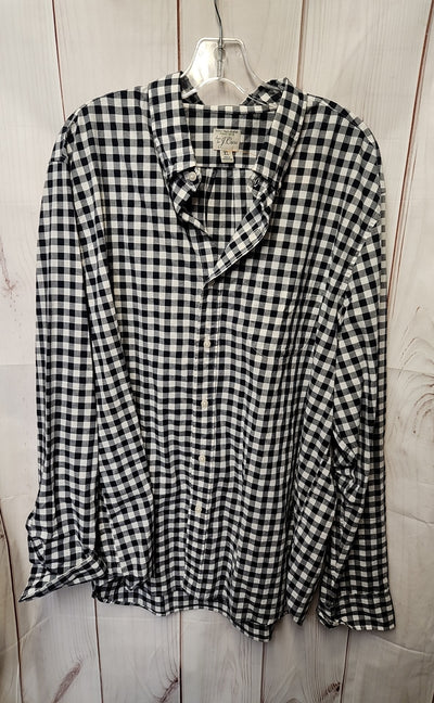 J Crew Men's Size L Black & White Shirt