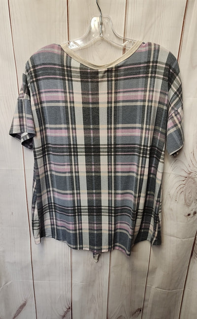 Sew in Love Women's Size M Gray Short Sleeve Top