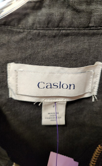 Caslon Women's Size S Black Linen Jacket