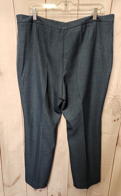 Le Suit Women's Size 16 Petite Blue Pants