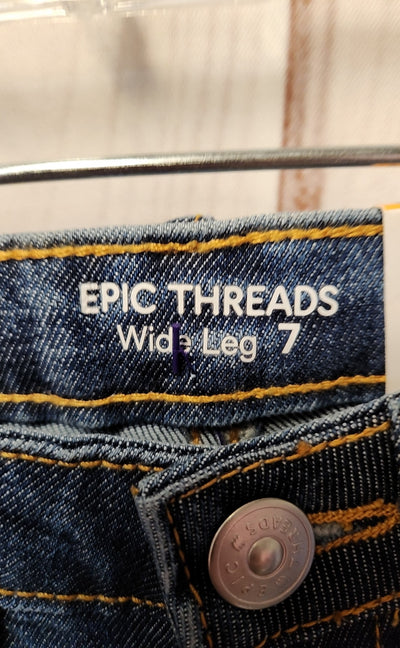 Epic Threads Girl's Size 7 Blue Jeans Wide Leg