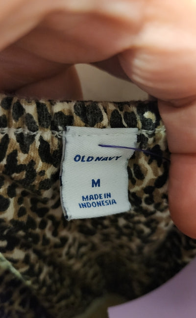Old Navy Women's Size M Brown Animal Print Dress
