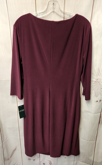 NWT Lauren by Ralph Lauren Women's Size 16 Purple Dress