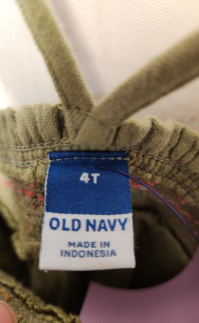 Old Navy Girl's Size 4 Olive Green Jumpsuit