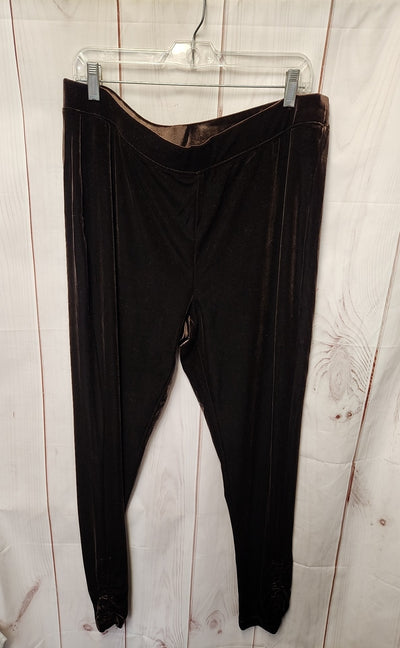 Zenergy - Chico's Women's Size 3 = US 16 Brown Velour Pants