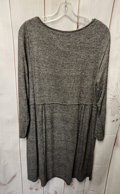 J Jill Wearever Collection Women's Size L Petite Gray Dress