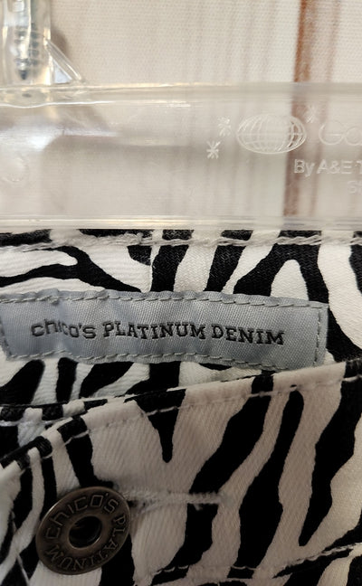 Chico's Women's Size 3 = US 16 White & Black Pants