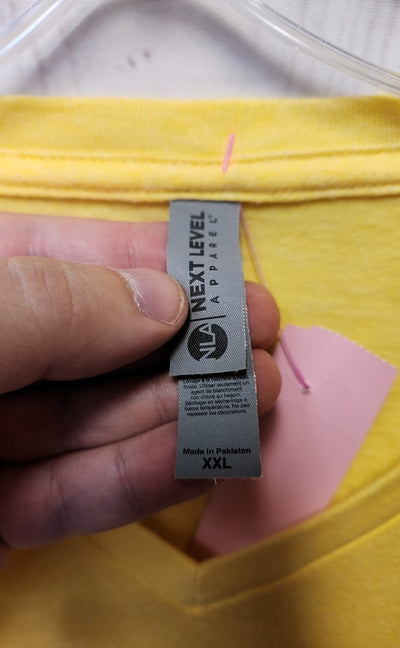 Next Level Men's Size XXL Yellow Shirt