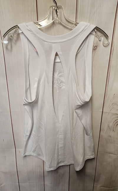 NWT Pink Women's Size S White Sleeveless Top