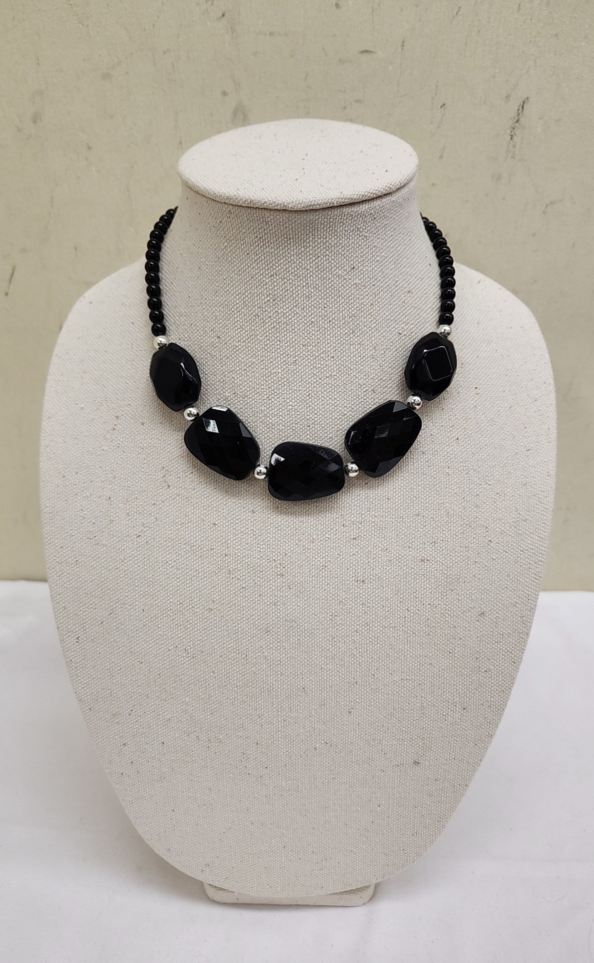 Black Beaded Necklace