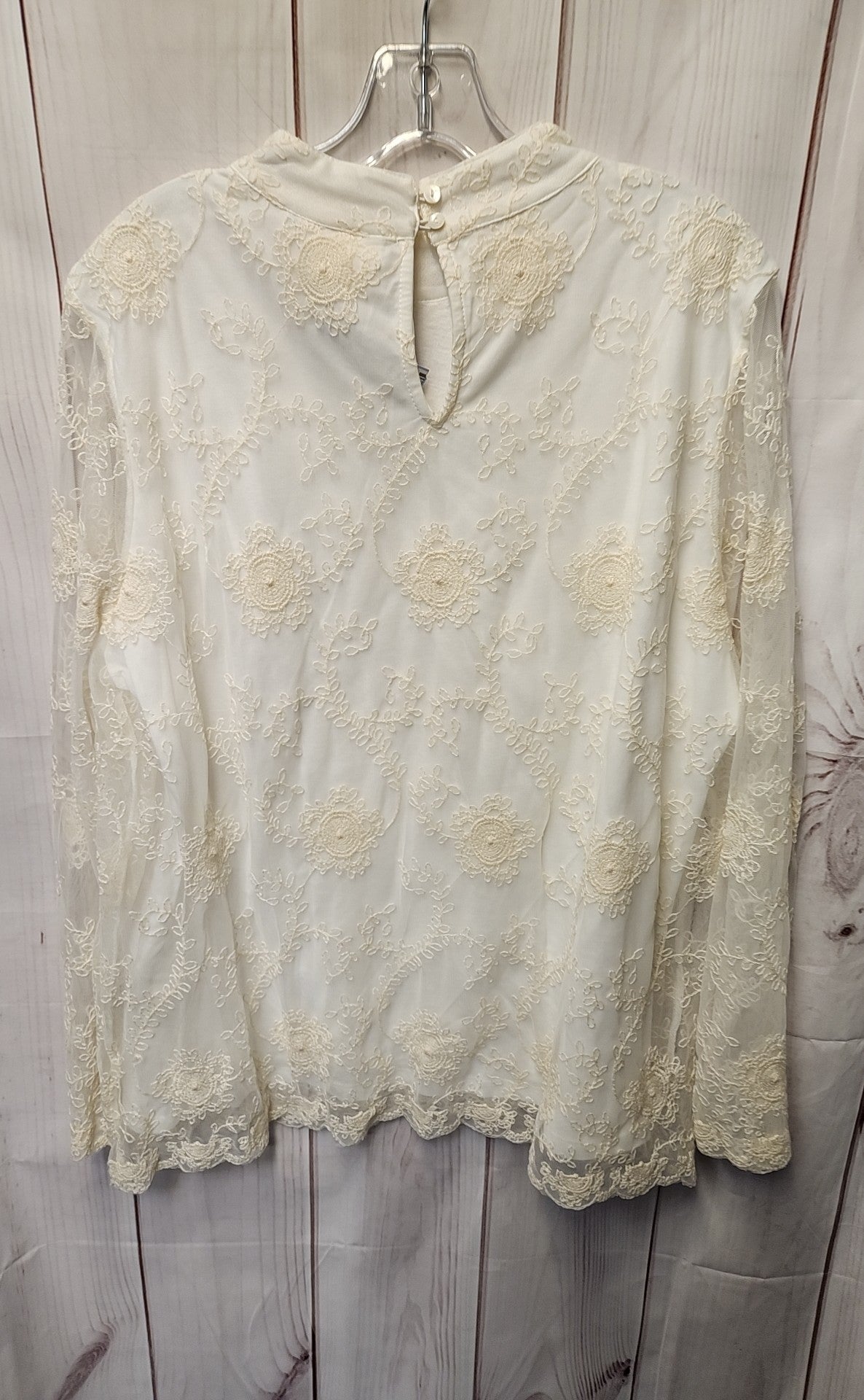 Chico's Women's Size 3 = US XL White Long Sleeve Top