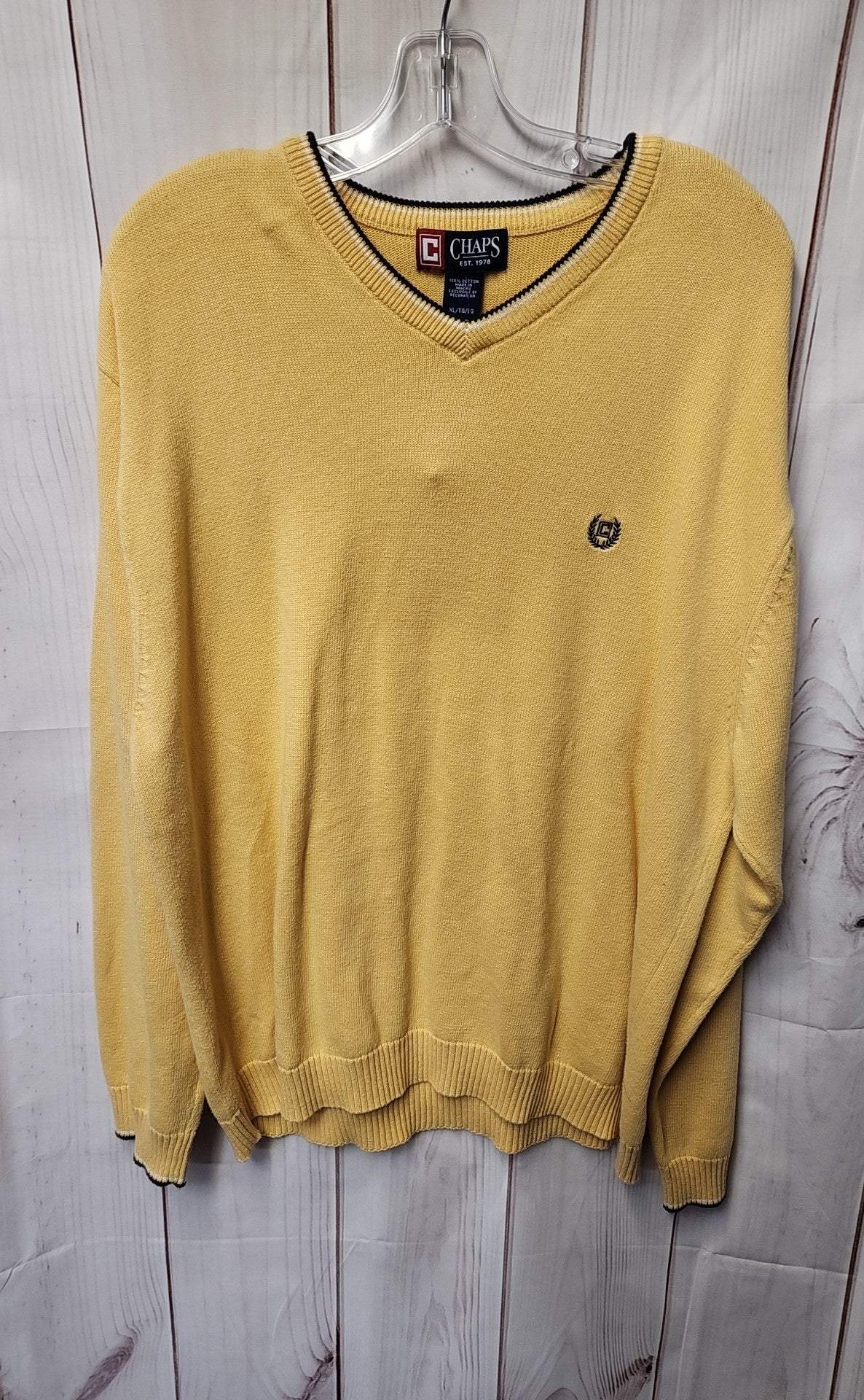 Chaps Men's Size XL Yellow Sweater