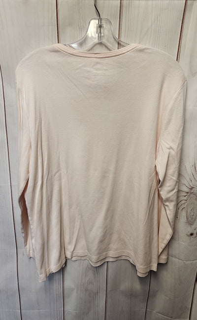 Chico's Women's Size 3 = US XL Pale Pink Long Sleeve Top