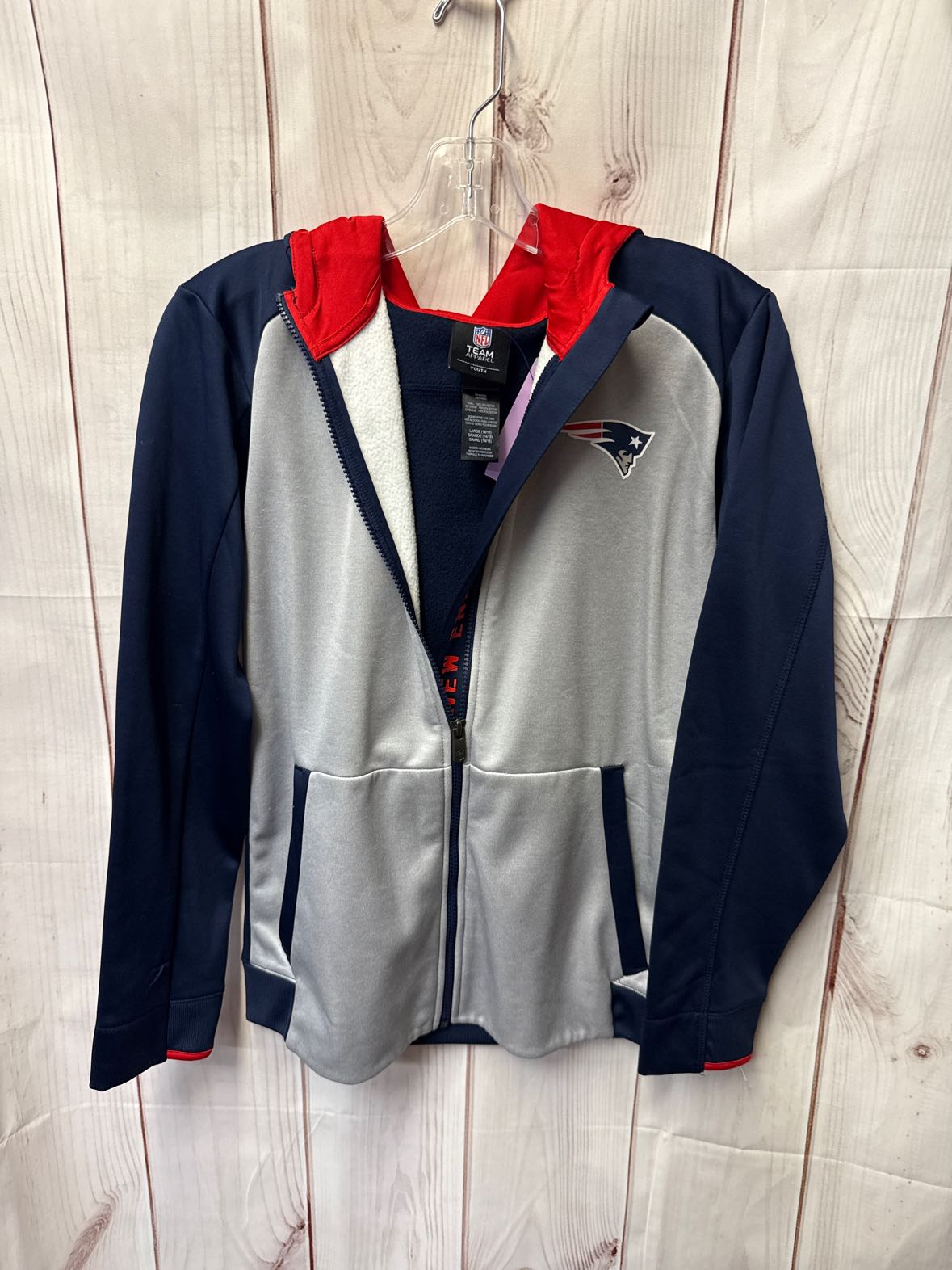 Patriots Boy's Size 14/16 Gray Jacket