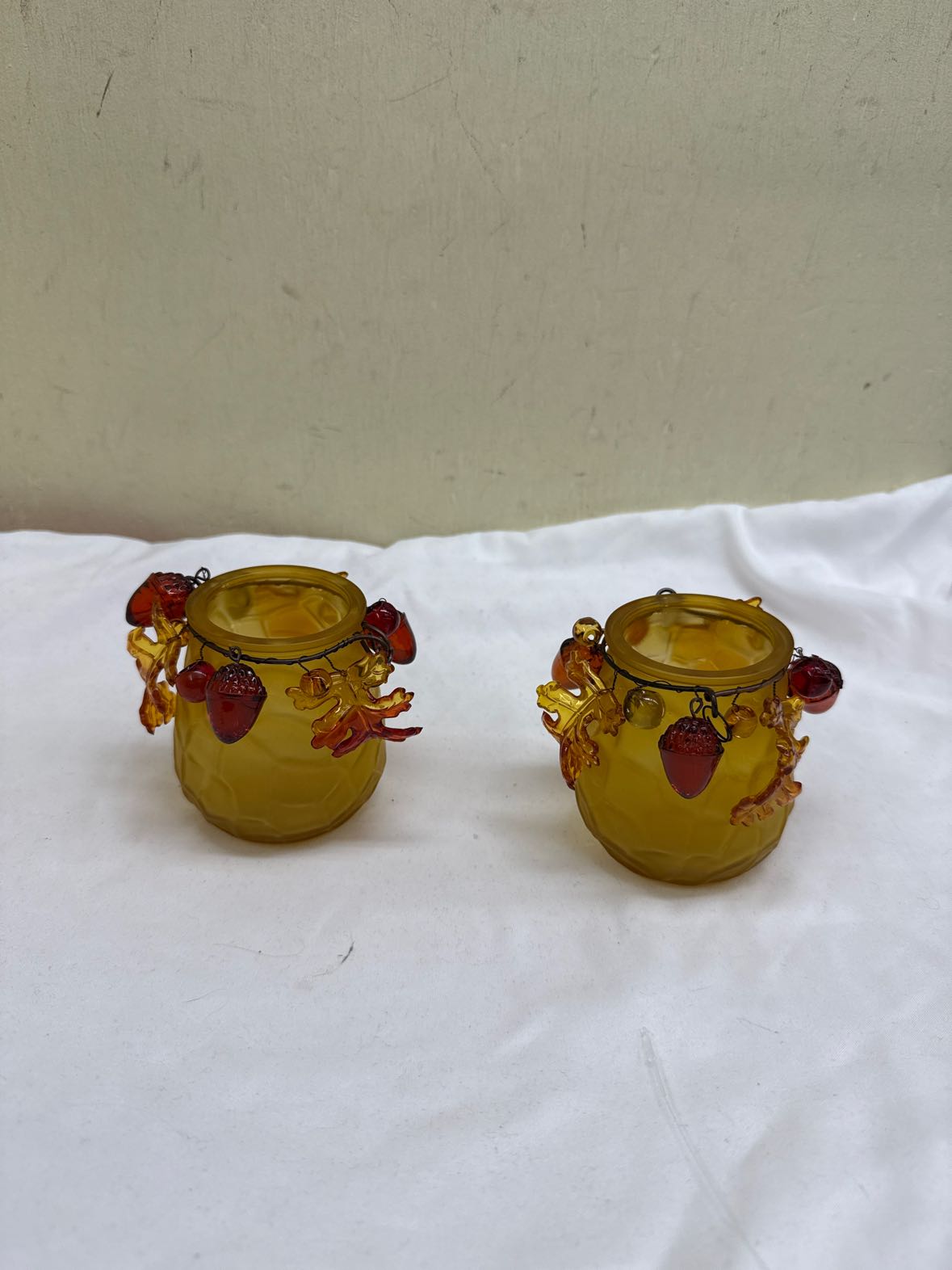 2PCS Yellow Candleholder(s)