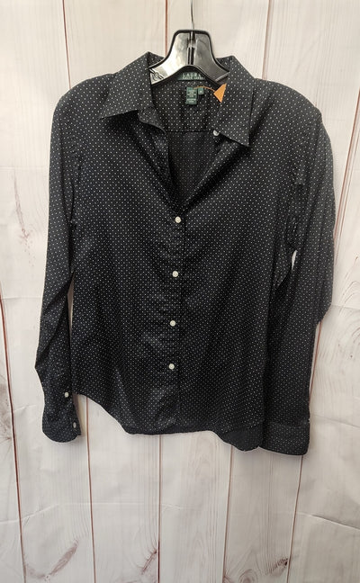 Lauren by Ralph Lauren Women's Size M Black Long Sleeve Top
