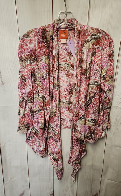 Hearts of Palm Women's Size XL Petite Pink Cardigan