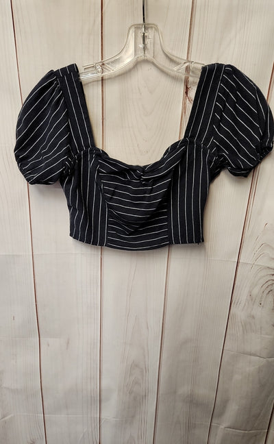 Me to We Women's Size S Black Short Sleeve Top