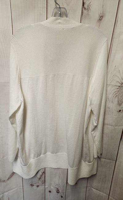 Chico's Women's Size 3 = US XL White Cardigan
