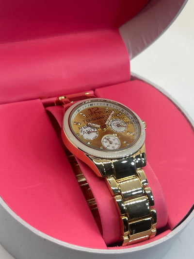 Isaac Mizrahi Live Gold Chrono Watch