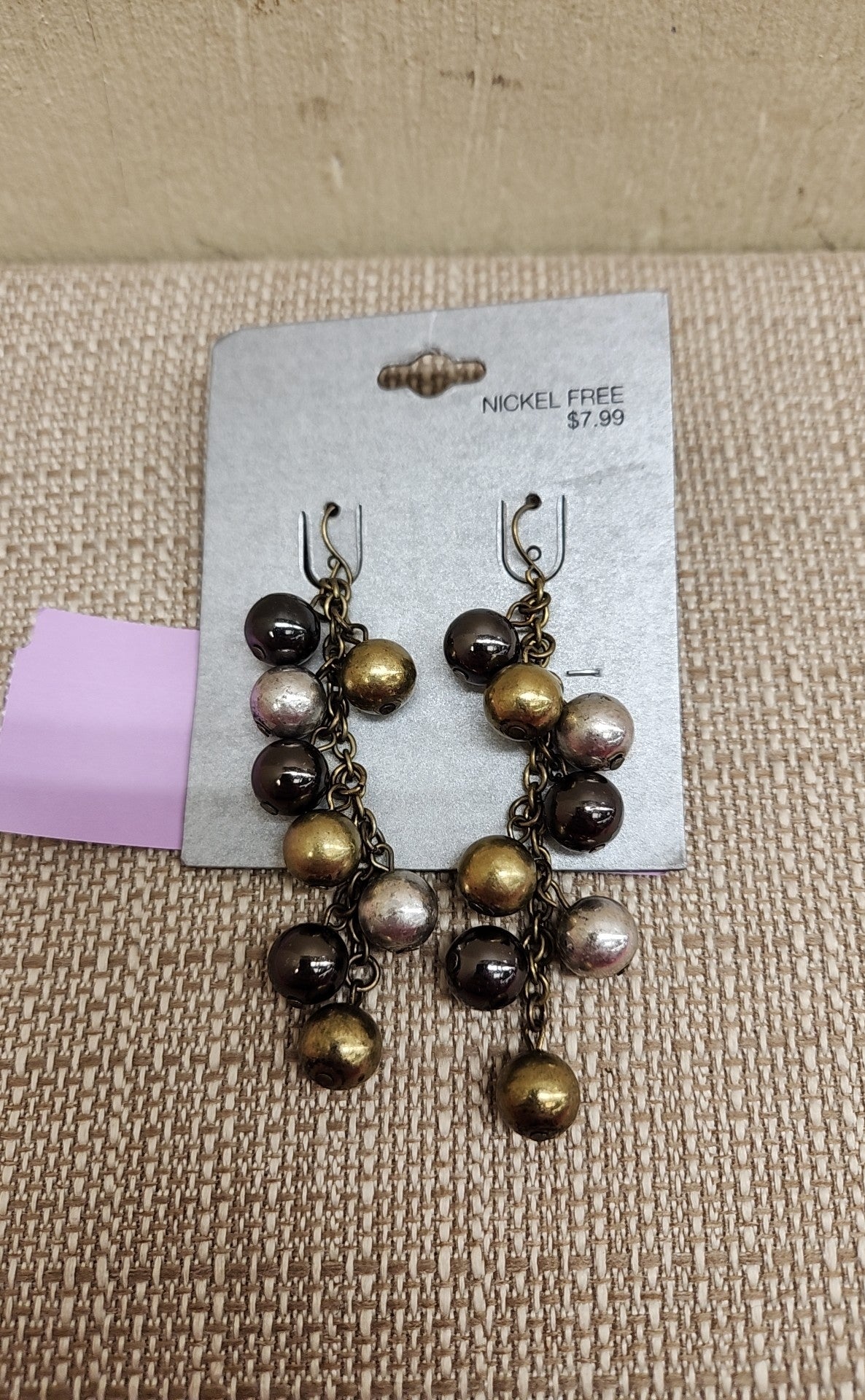 Silver & Gold Beaded Earrings