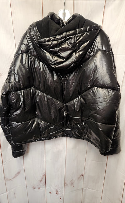 Love & Sports Women's Size XXL Black Cropped Puffer Jacket