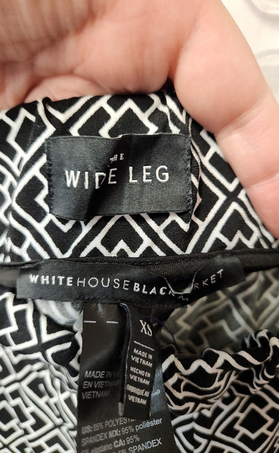 White House Black Market Women's Size XS Black Pants The Wide Leg