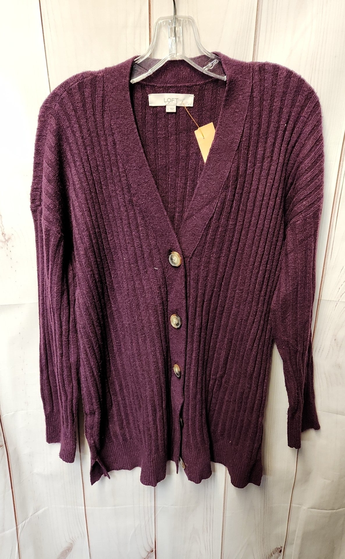 Loft Women's Size L Purple Cardigan