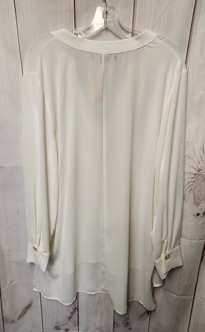 Eloquii Women's Size 16 White Long Sleeve Top