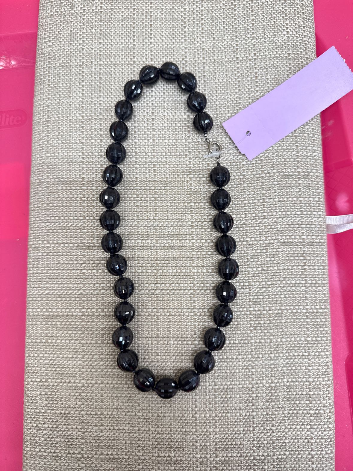 Black Beaded Necklace