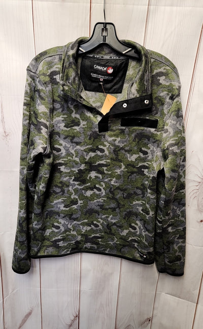 Canada Weathergear Men's Size M Green Camoflauge Sweatshirt