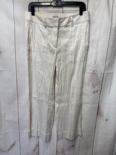 Loft Women's Size S White Linen Blend Pants