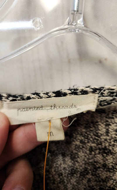 Painted Threads Women's Size M Black & Beige Cardigan