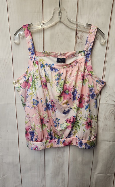 Granada Women's Size XL Pink Floral Sleeveless Top
