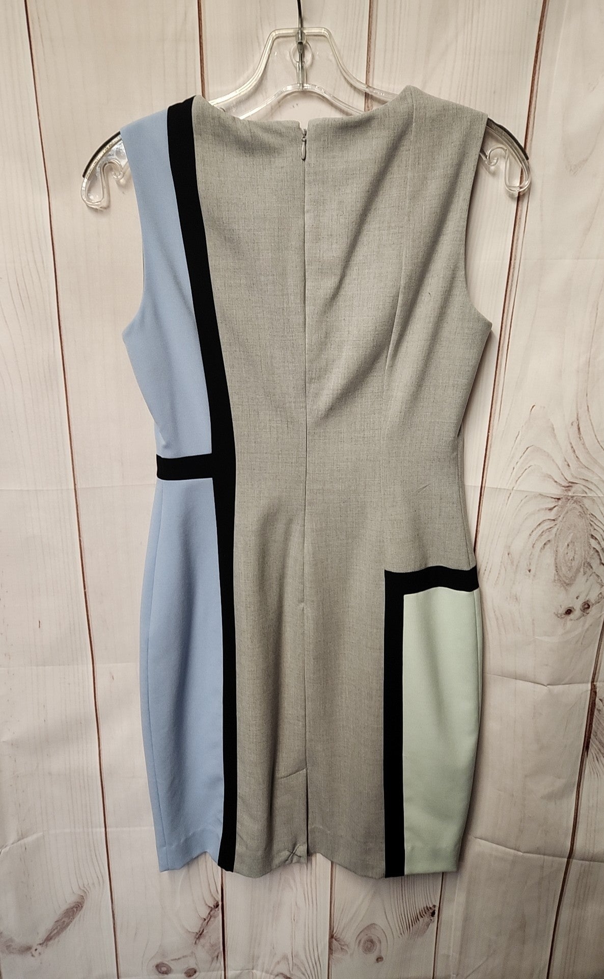 Calvin Klein Women's Size 4 Petite Gray & Blue Dress