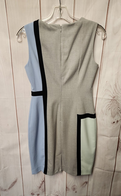 Calvin Klein Women's Size 4 Petite Gray & Blue Dress