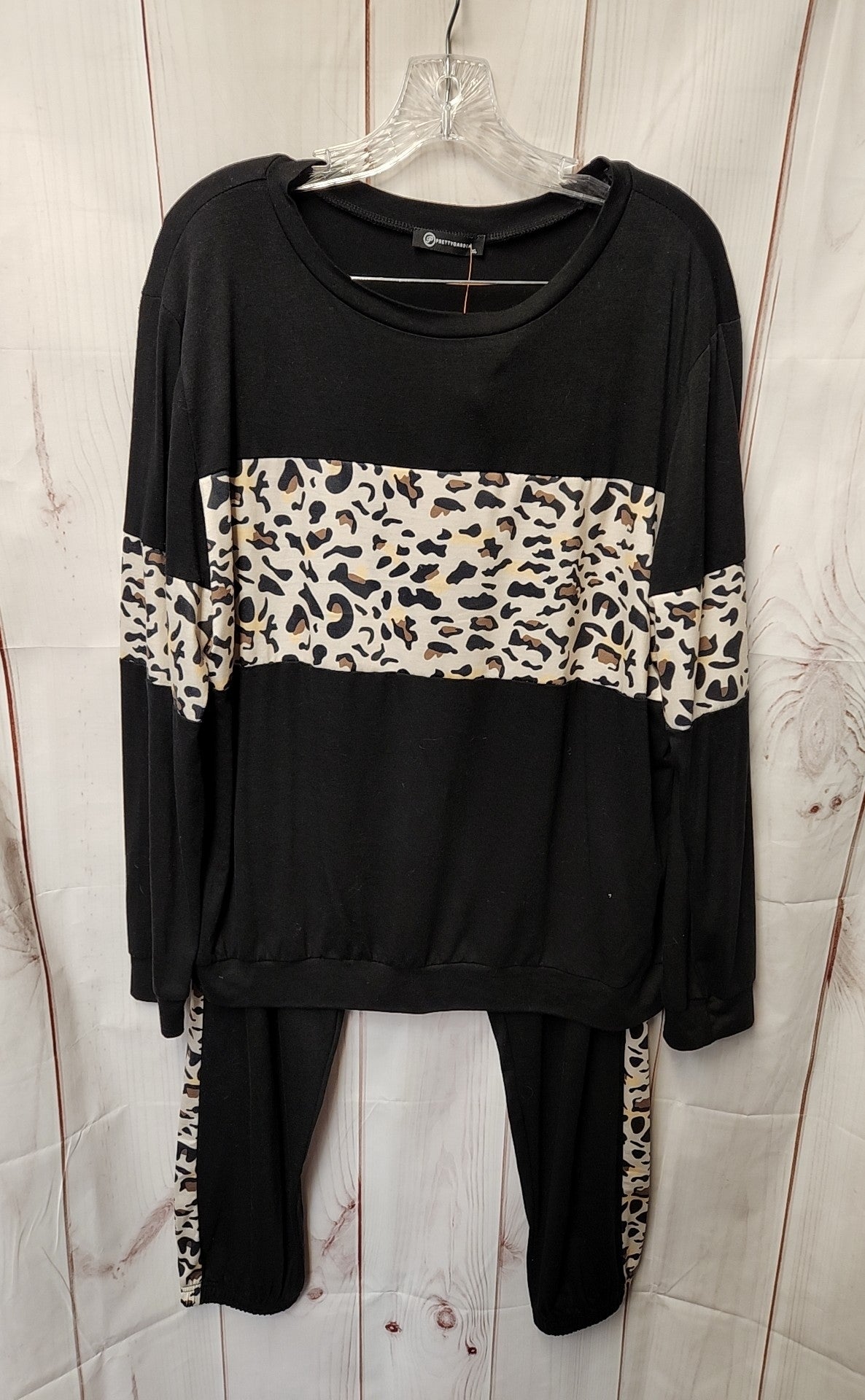 Pretty Garden Women's Size XL Black Pajamas