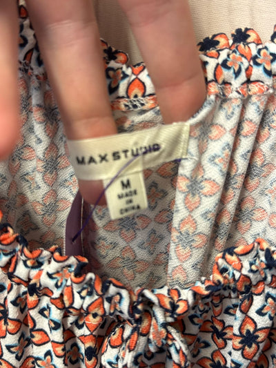Max Studio Women's Size M Peach Floral Dress