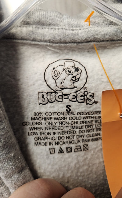 Buc-ees Women's Size S Gray Hoodie