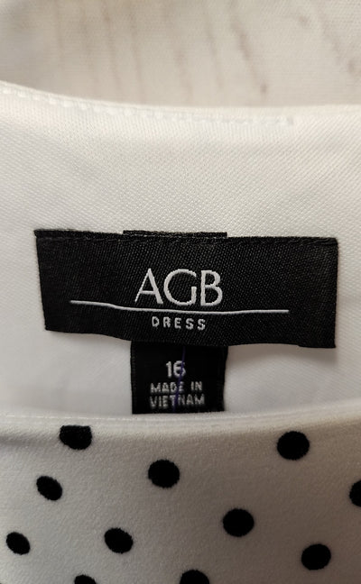 NWT AGB Women's Size 16 White Dress