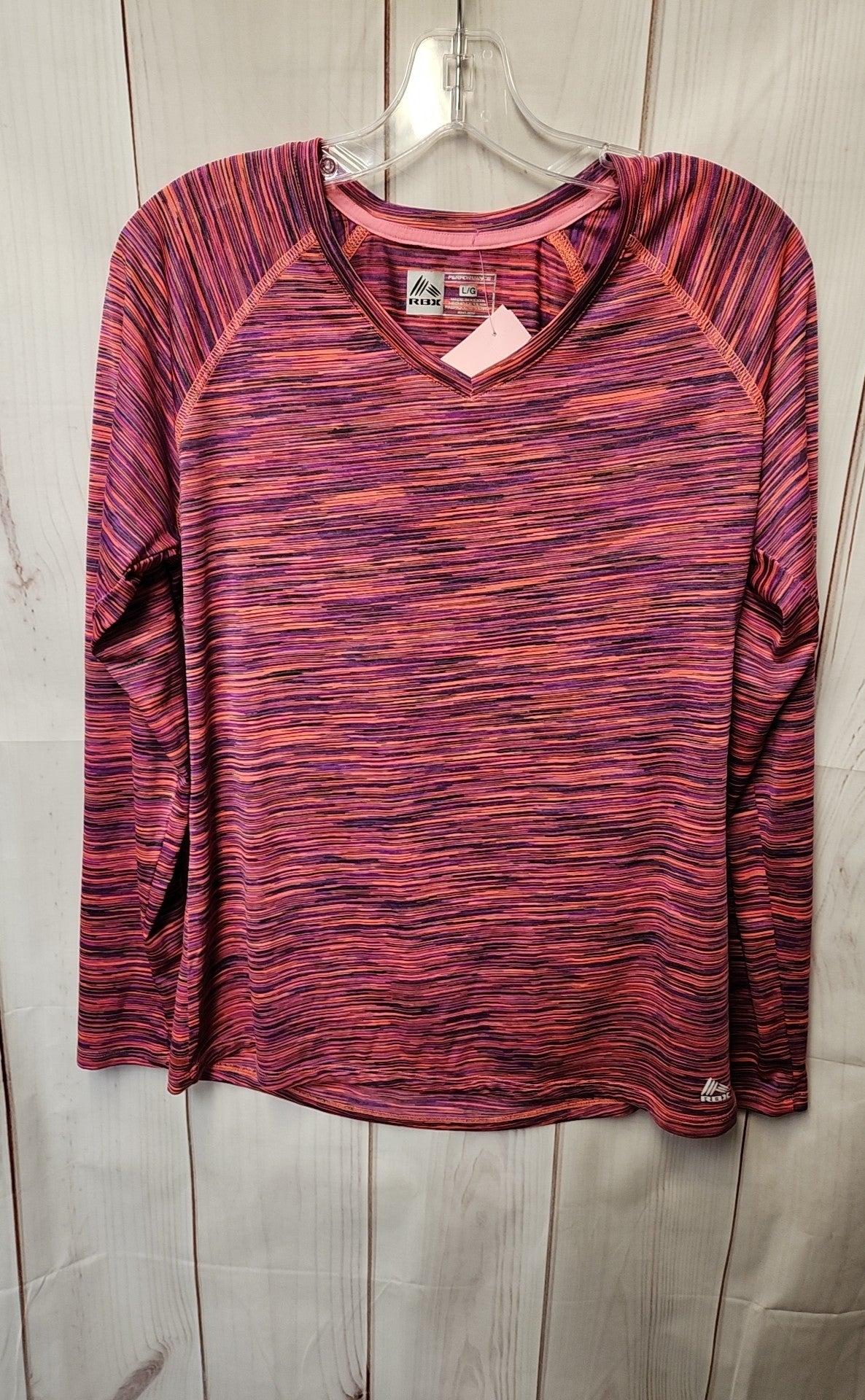 Rbx Women's Size L Pink Long Sleeve Top