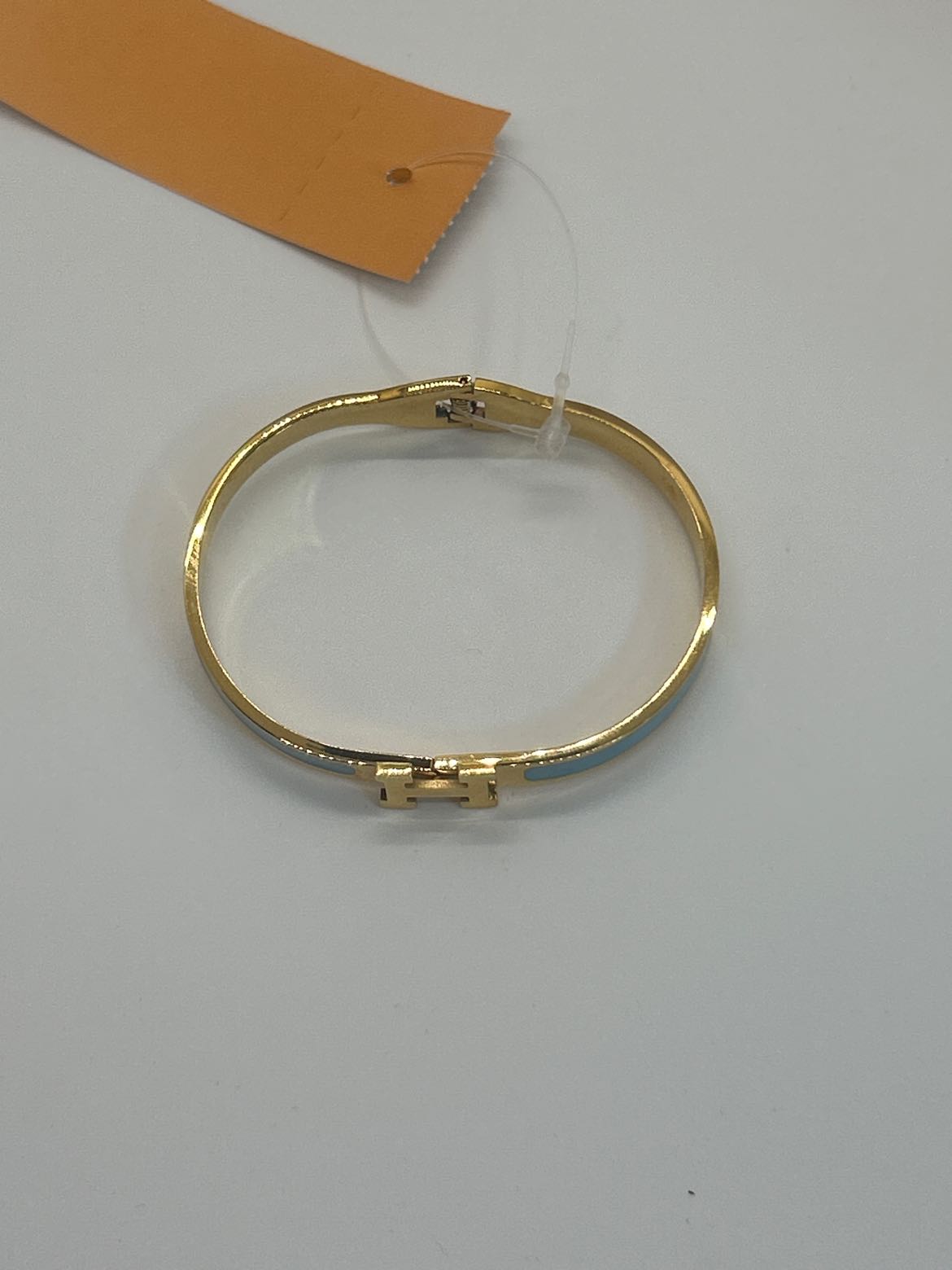 Blue & Gold Letter H Bracelet