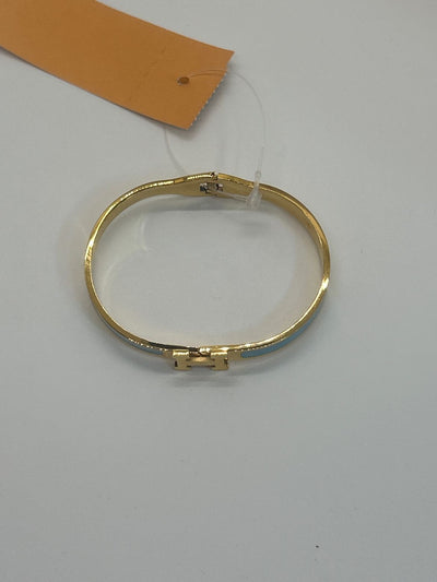 Blue & Gold Letter H Bracelet