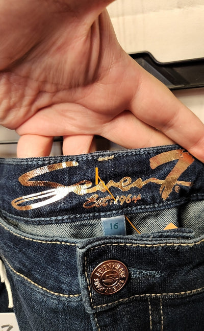 NWT Seven7 Women's Size 33 (15-16) Blue Jeans
