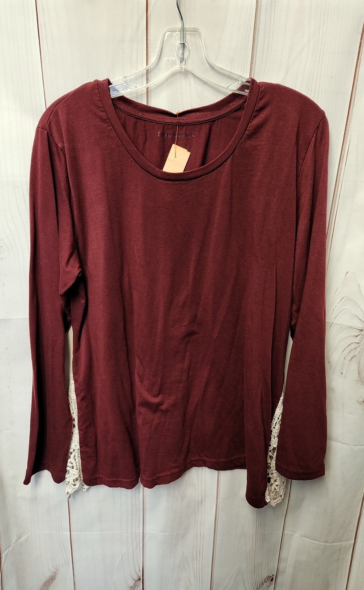 Denim Moves Women's Size 1X Red Long Sleeve Top