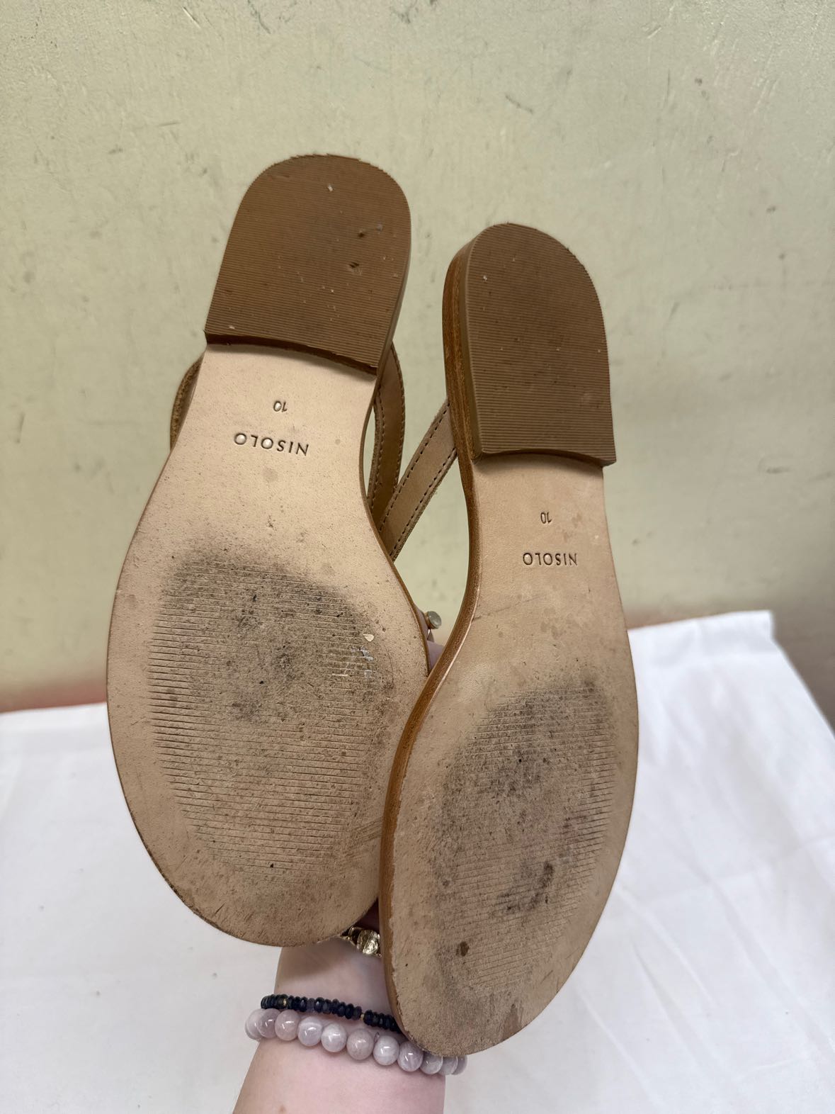 Nisolo Women's Size 10 Tan Leather Sandals