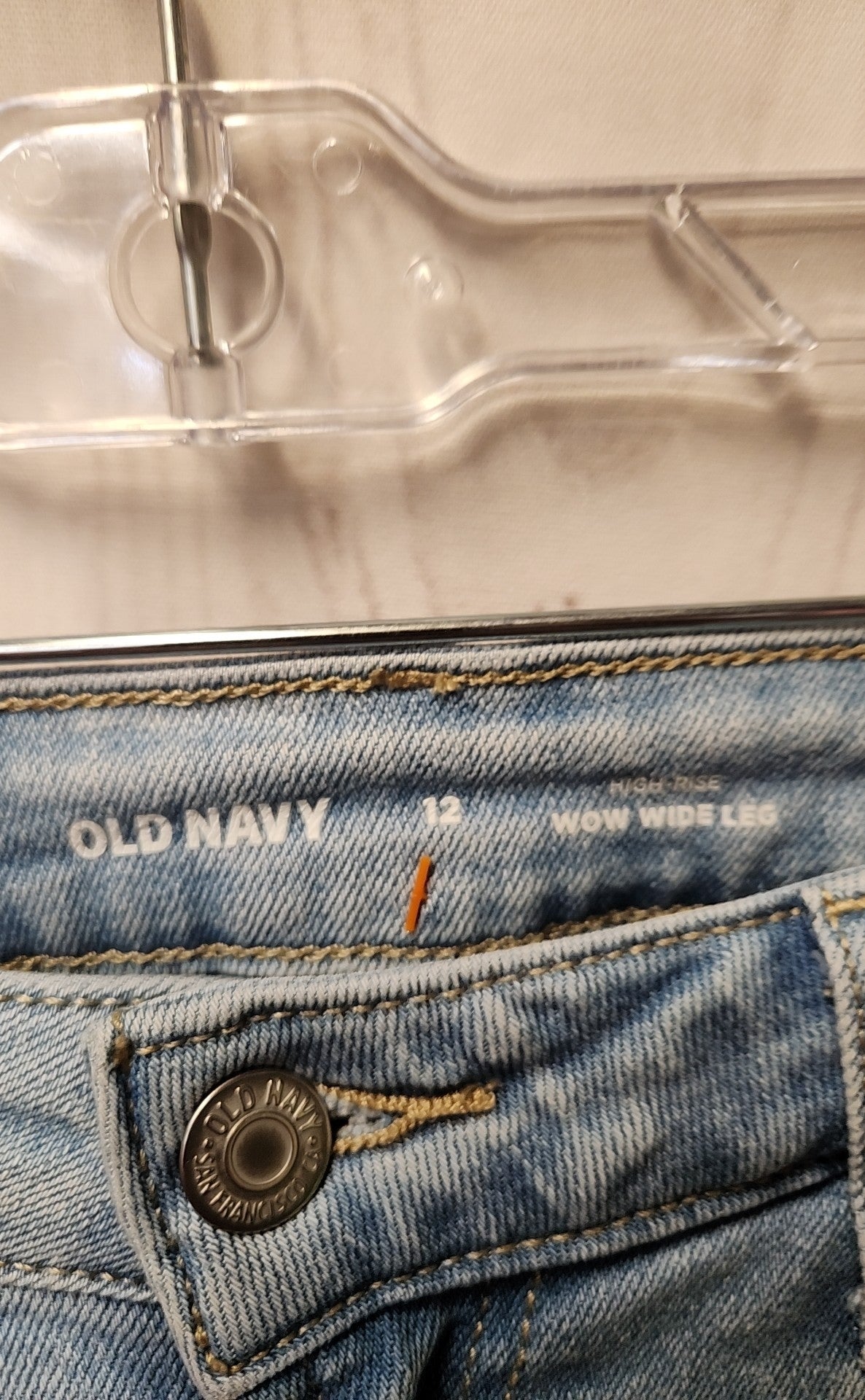 Old Navy Women's Size 31 (11-12) Blue Jeans High Rise WOW Wide Leg